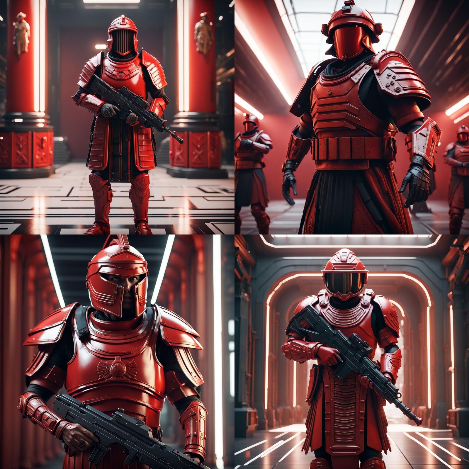 Futuristic Roman Praetorian Guard: 3D Game Art