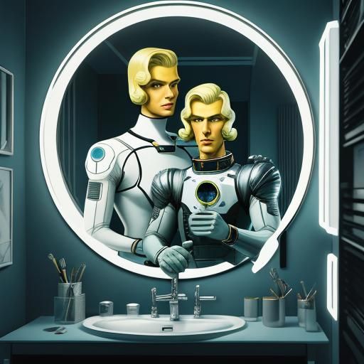 Outer Space Blonde Twink Couple