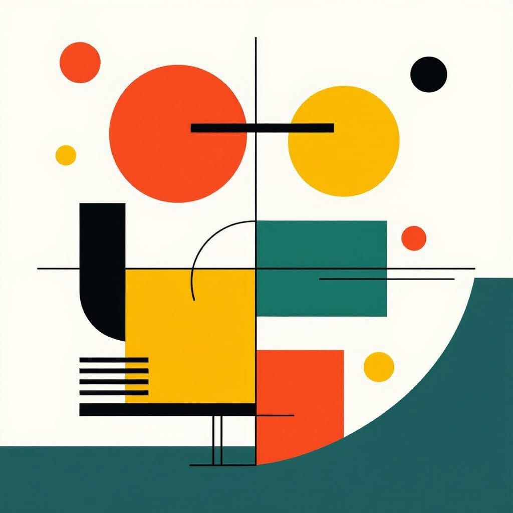 Abstract Geometric Composition in Constructivist Style