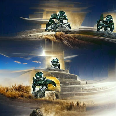 Futuristic Spartan Soldier in Sci-Fi Armor