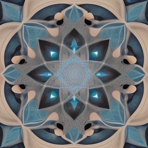 Abstract Palestinian Mosque with Fractal Elements