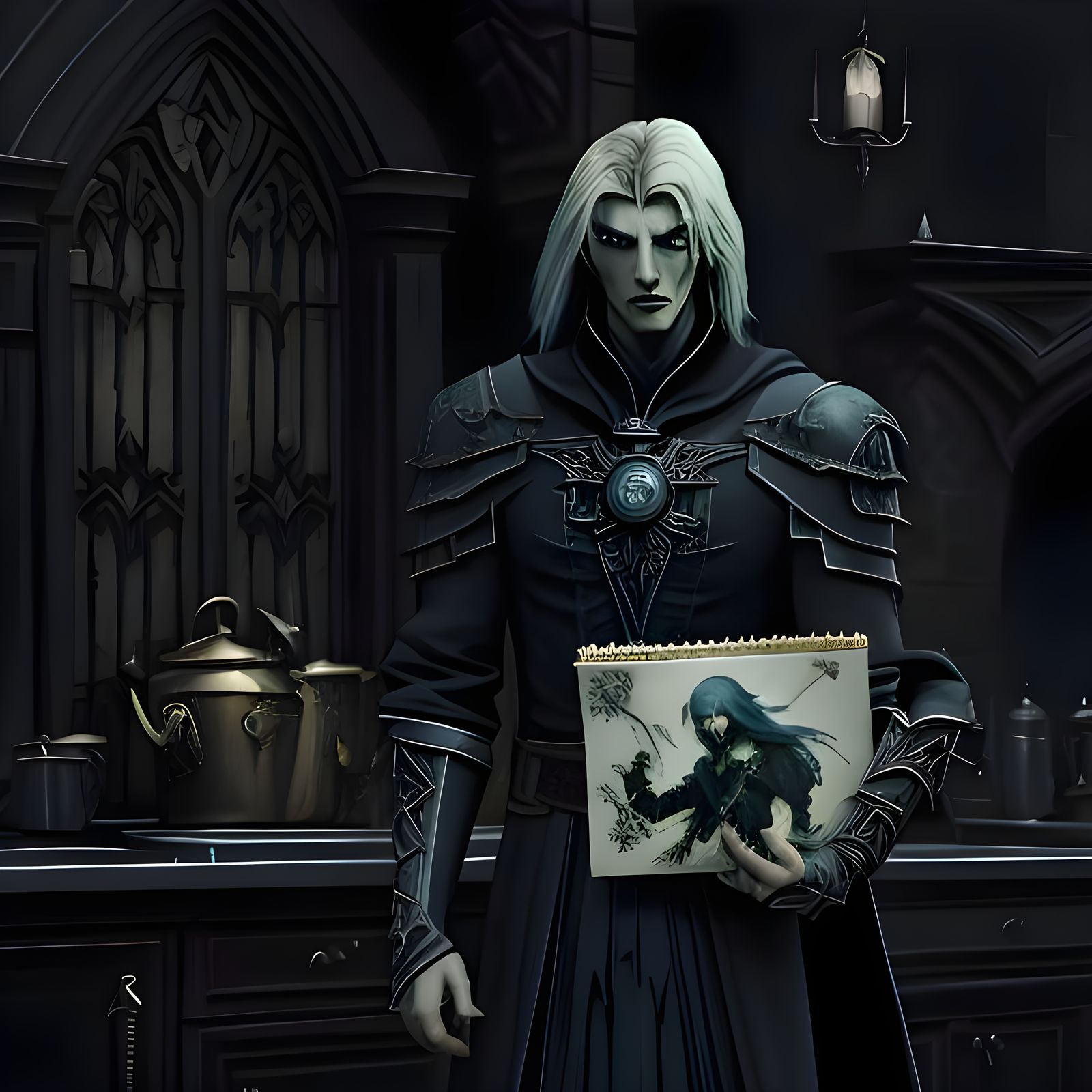 Castlevania Kitchen: Gothic Horror in Acrylic Art