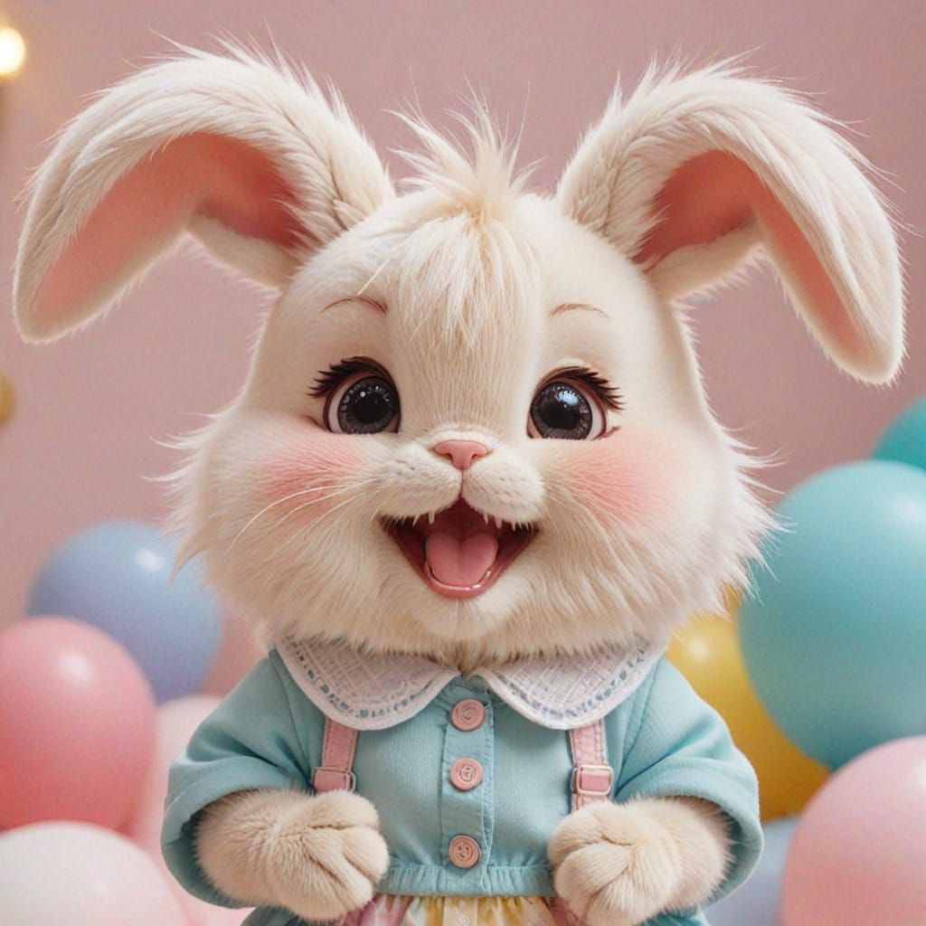 Chibi Laughing Bunny