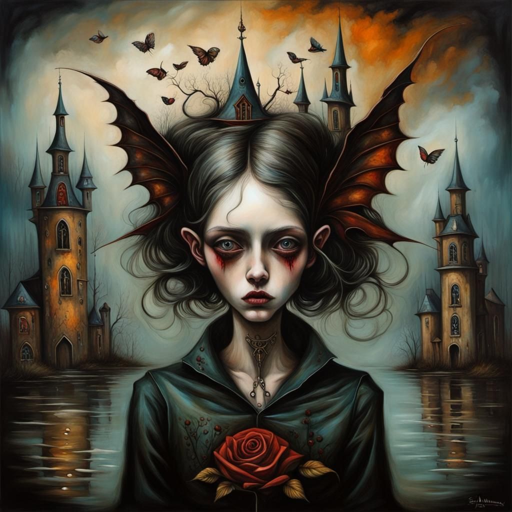 Gothic Surrealism: A Vibrant and Detailed Vision