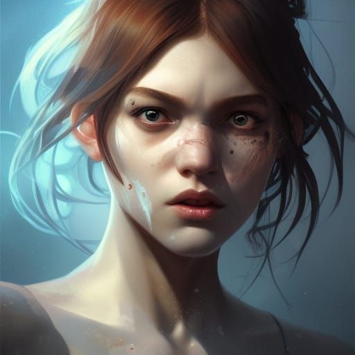 Detailed Portrait of an Angry Girl in Unreal Engine