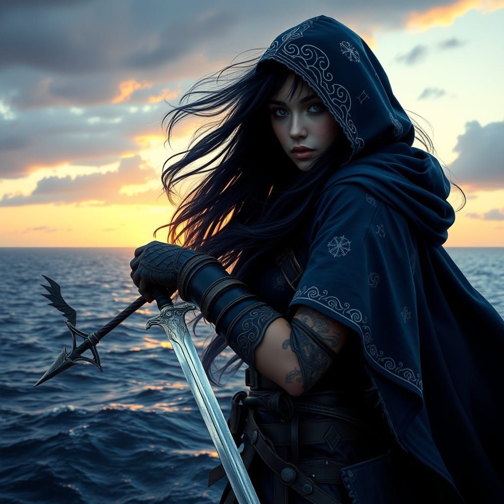 Guardian of the Samudra Heera: Zaira Al'Azym Stands at Ocean...