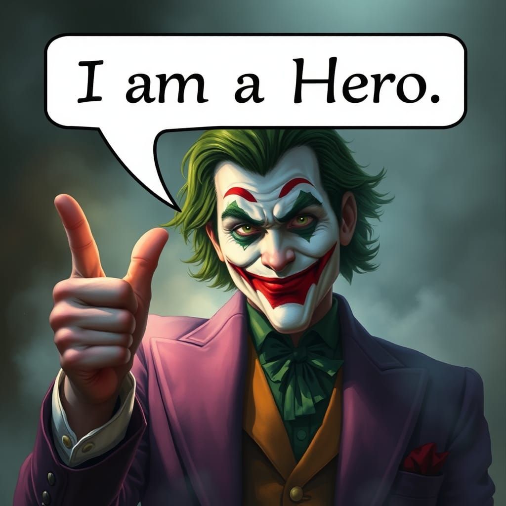 Joker as Hero in Ethereal Fantasy Style