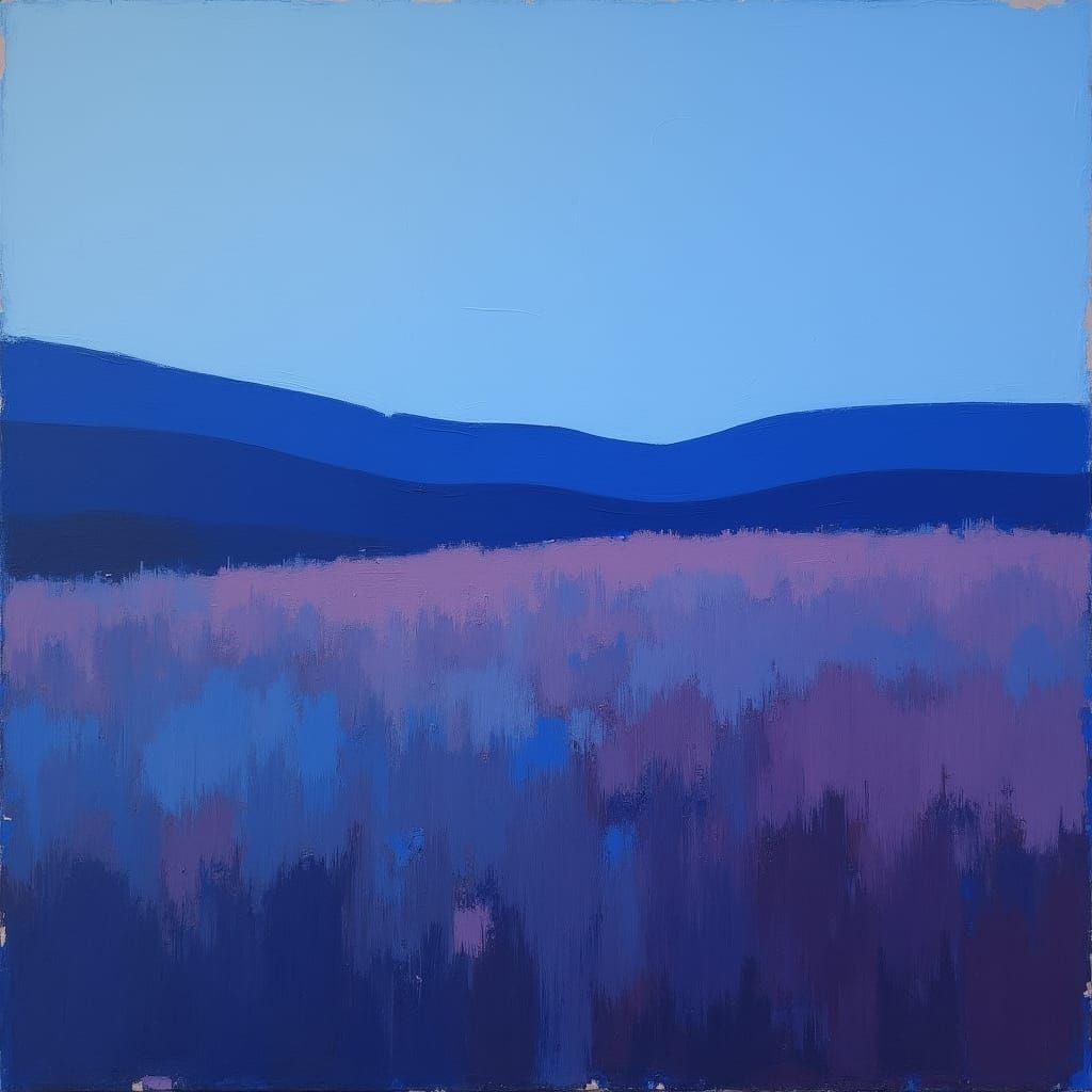 Abstract Hilly Meadow in Rothko Style