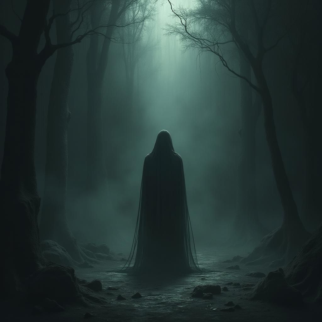 Mystical Shadow Realm of Souls, Dreamlike Illustration