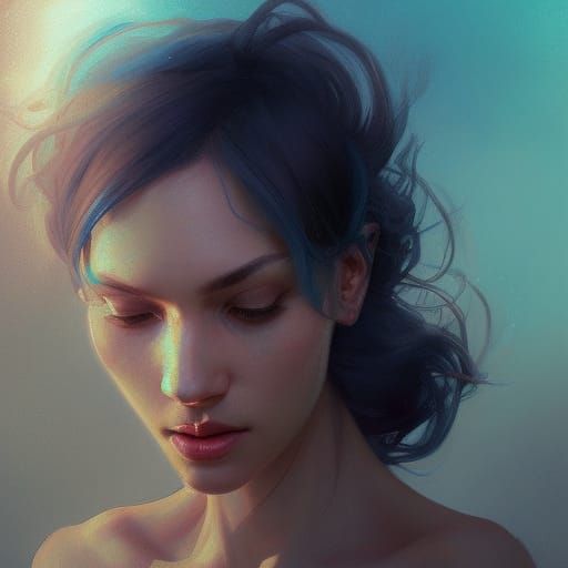 Detailed Portrait with Volumetric Lighting