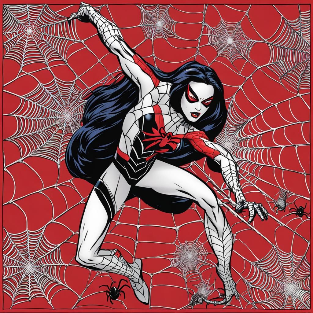 Stylized Portrait of a Spider Woman
