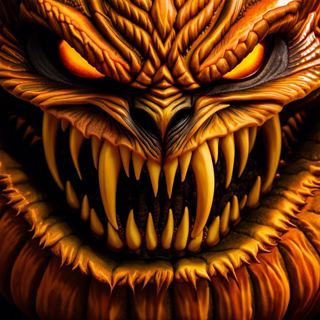 Hyperrealistic Predator Pumpkin Carving