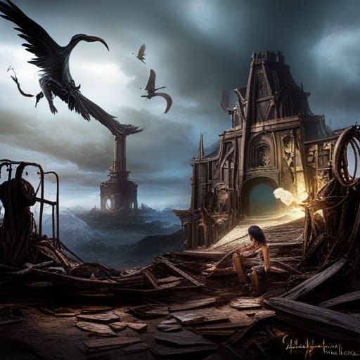 Fantastical Matte Painting with Intricate Details
