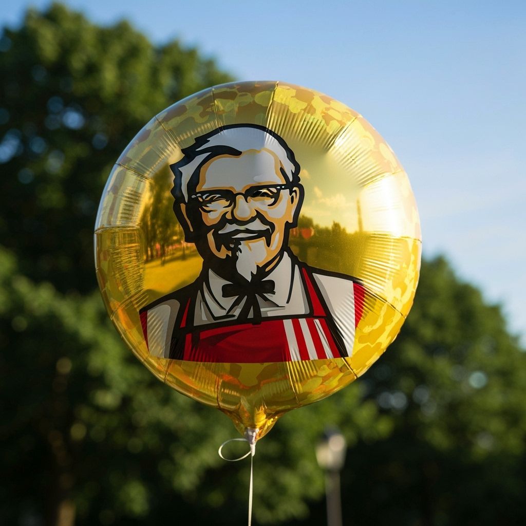 KFC Logo Metallic Balloon in Summer Park