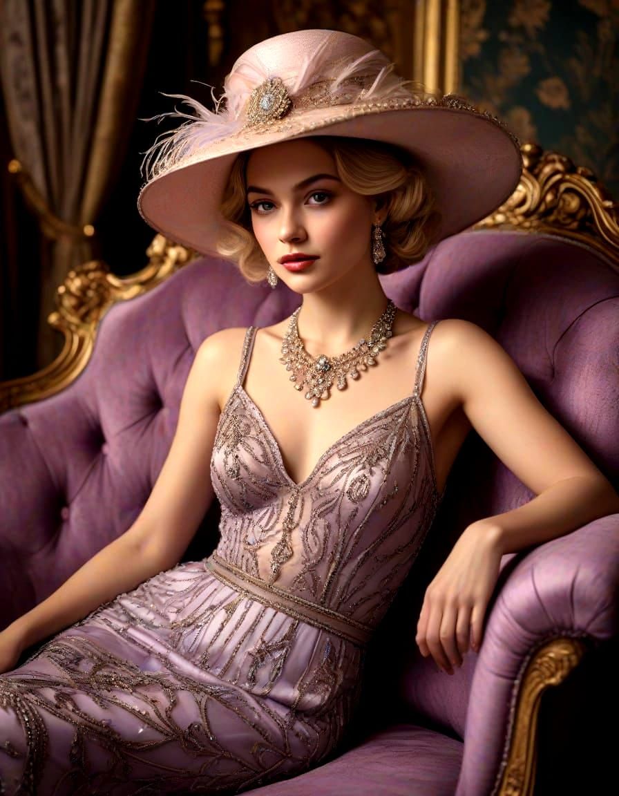 Old Hollywood Glamour in Art Deco Style