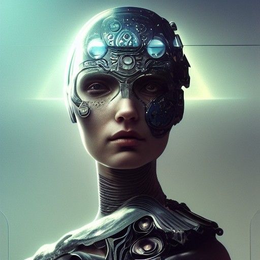 Angry Cyborg Warrior Princess in Space Station