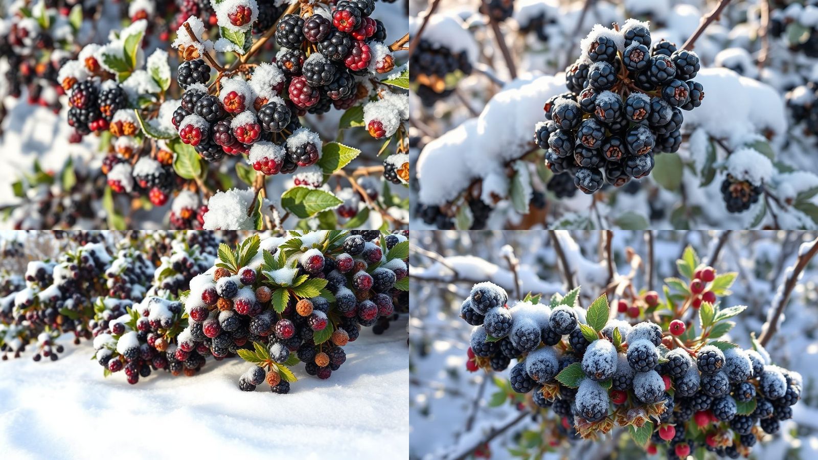 Winter Berries in Russian Snowscape
