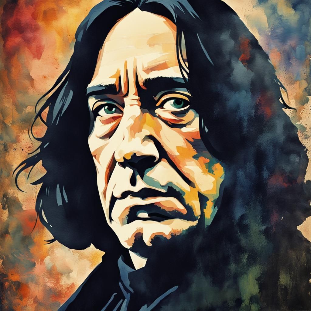 Vintage Gouache Style Portrait Poster