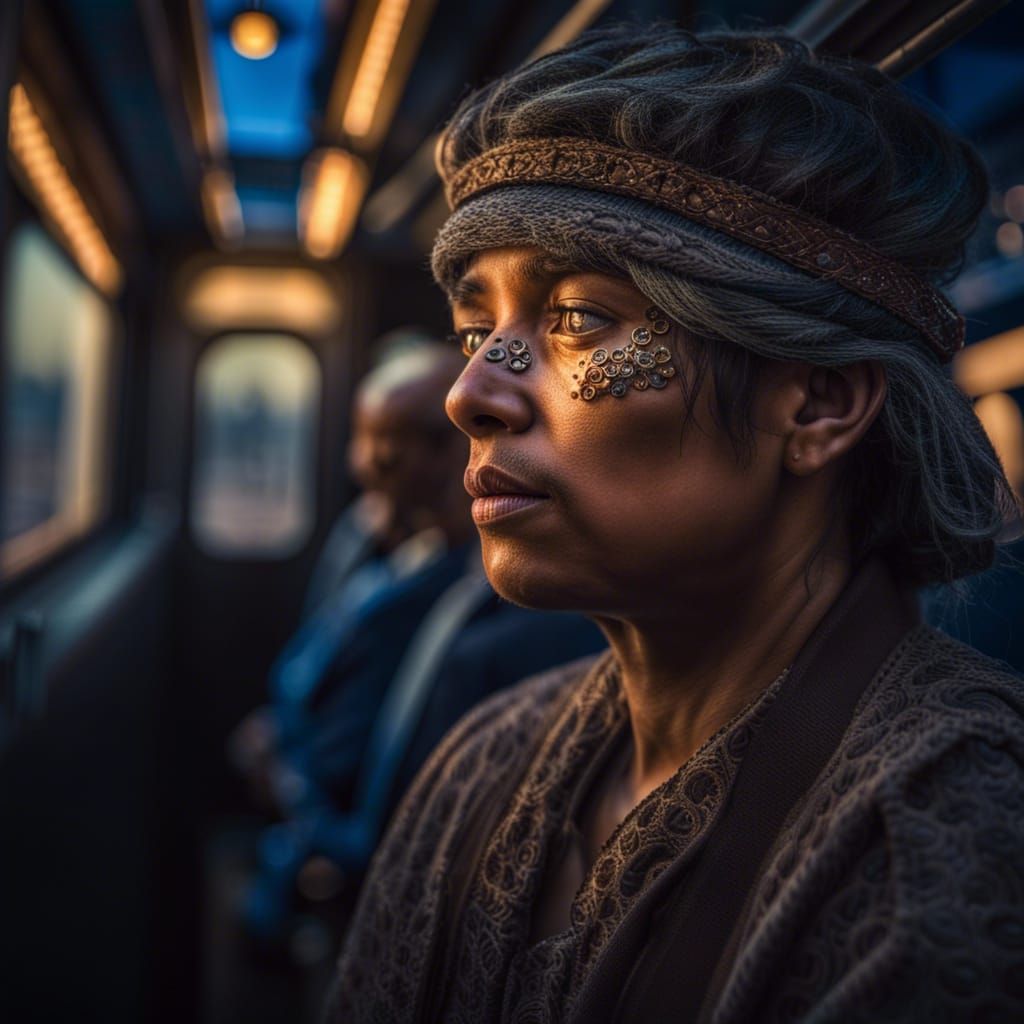 Dream Weaver Train on Bokeh Twilight Skies