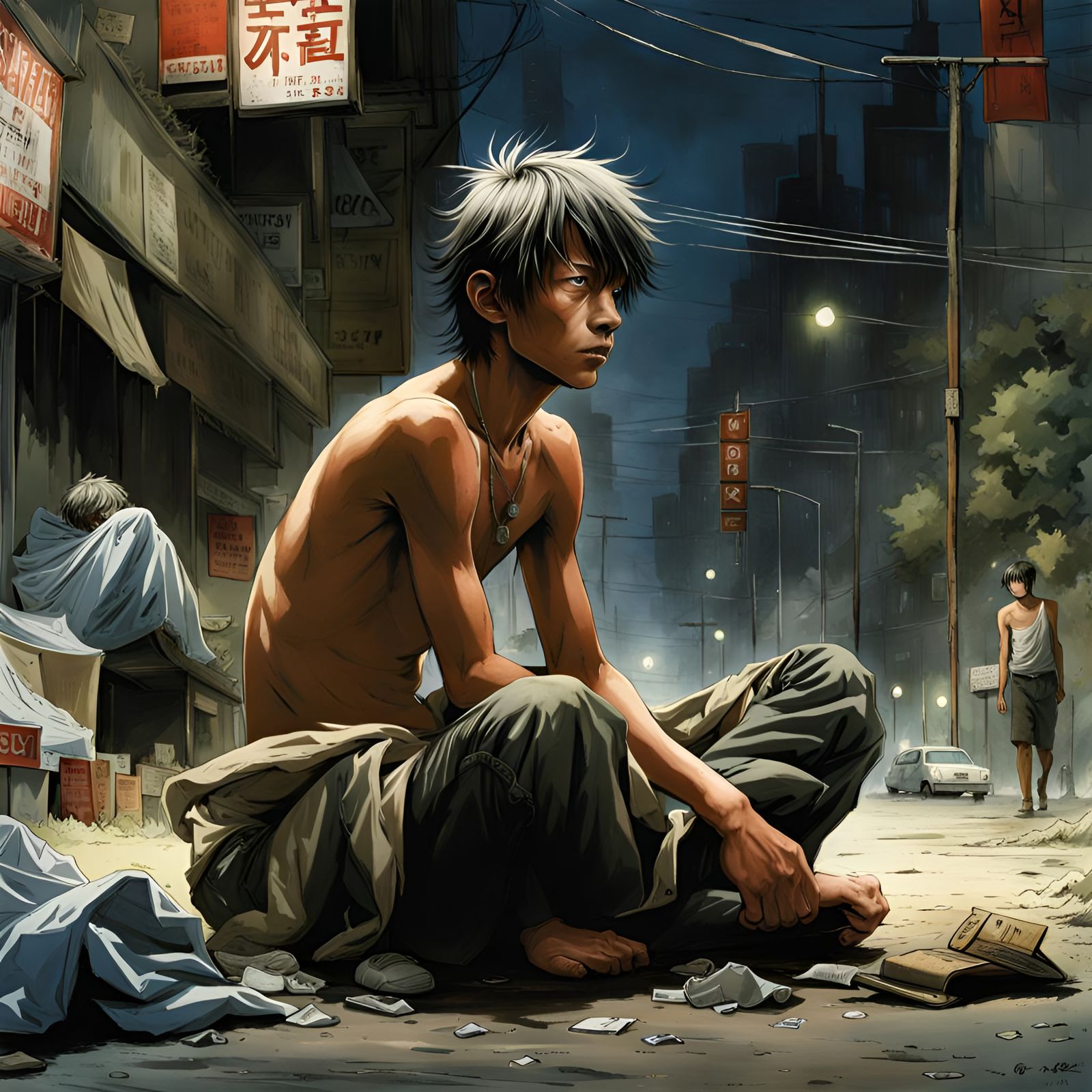 Barefoot Homeless Boy (5)