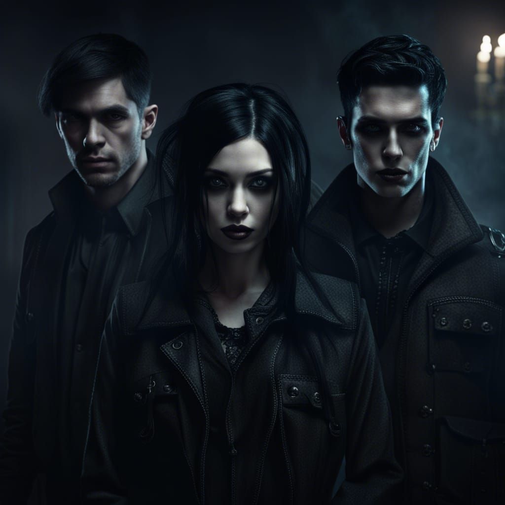 Gothic Siblings Protected, Detailed Matte Painting