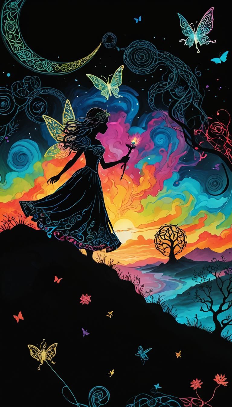 Pen of Fate Writes Love: Surreal Digital Art