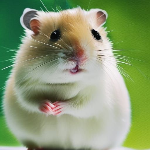 Adorable Hamster in Toilet Paper Roll, Watercolor Painting