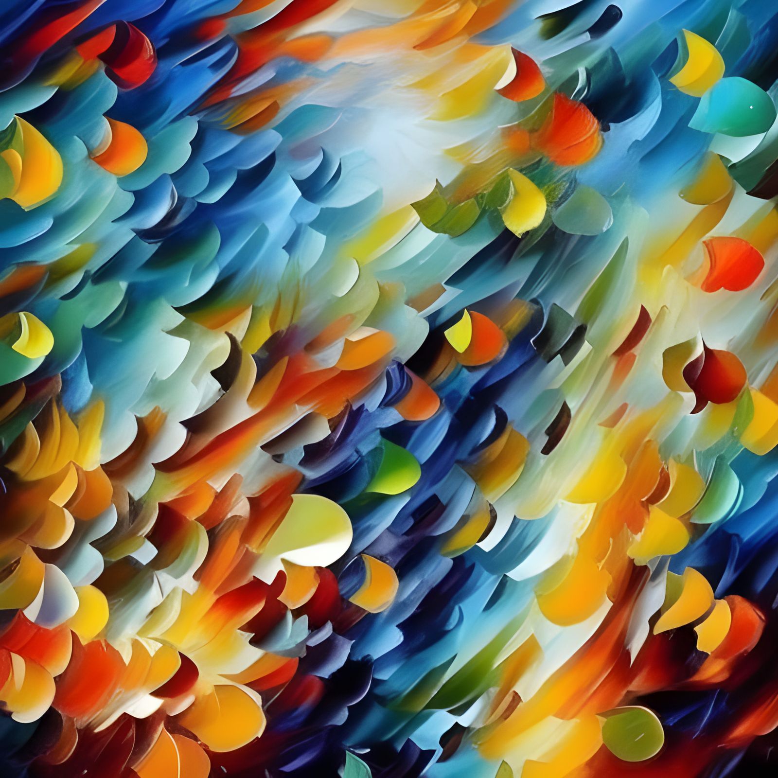 Vibrant Underwater Scene in Abstract Style