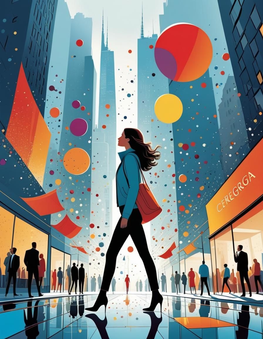 Abstract Revolution: Colorful Cel-Shaded Digital Art