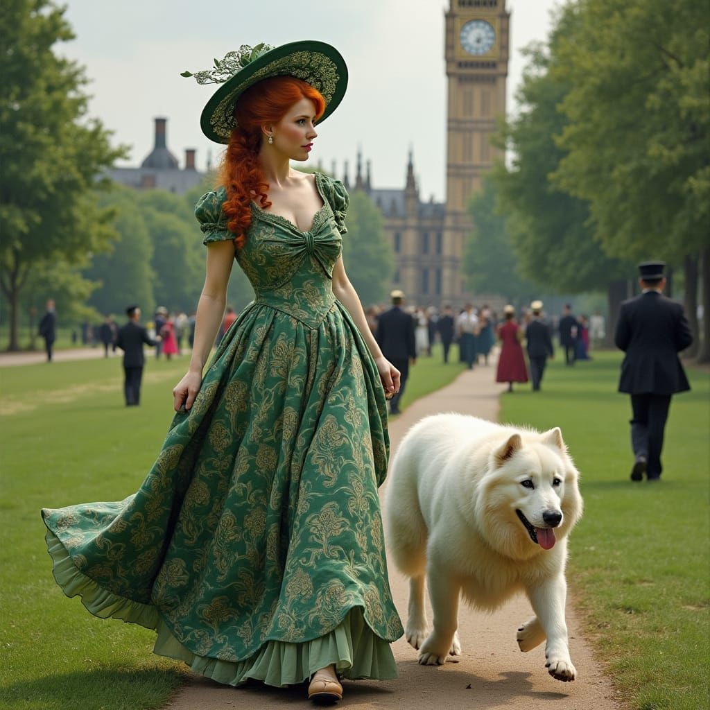 In 1800s, A beautiful masterpiece of a gorgeous  red headed ...