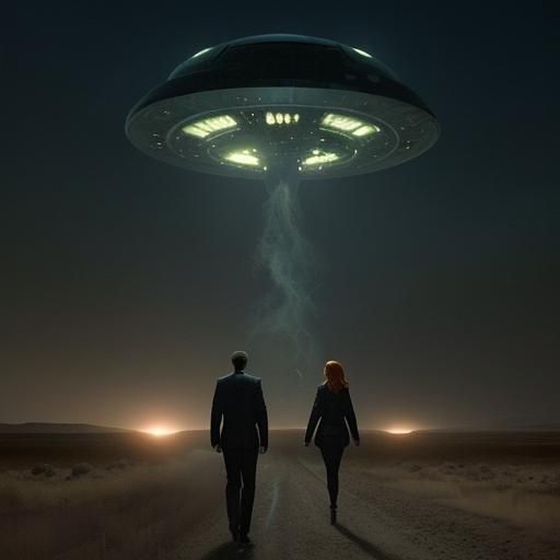 X-Files Agents Investigate UFO Crash Site