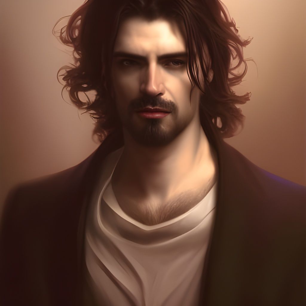 Vampire Bartender Portrait in Dark Fantasy Style
