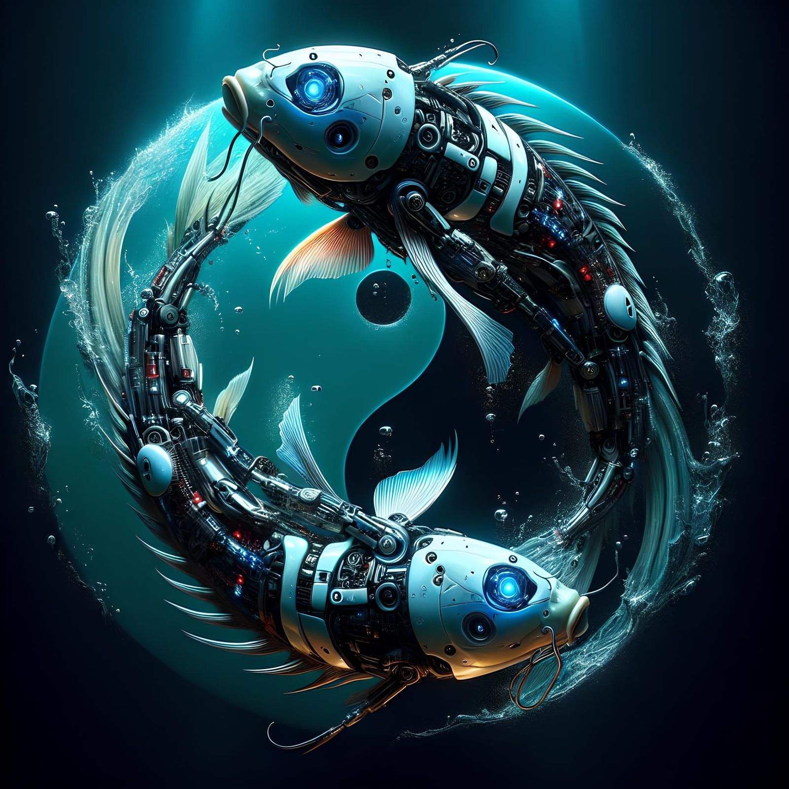 Yin Yang Cyborg Koi
