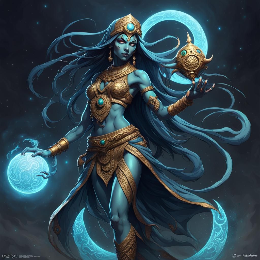 Intricate Female Djinn Digital Art
