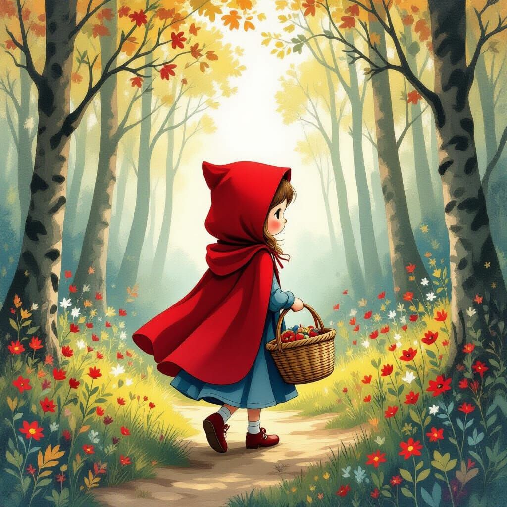 Little Red Riding Hood in Enchanted Forest