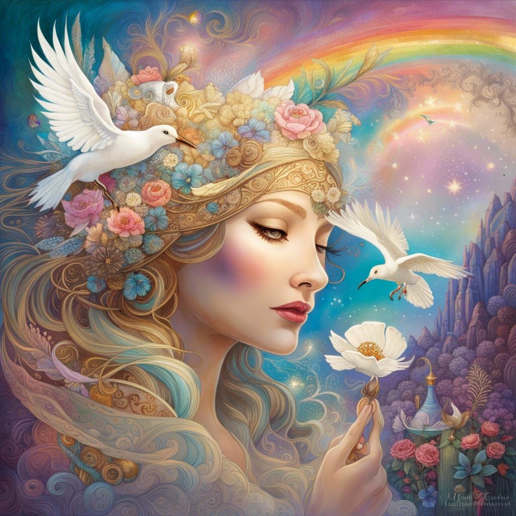 Mother of the World in Magical Fantasy Style