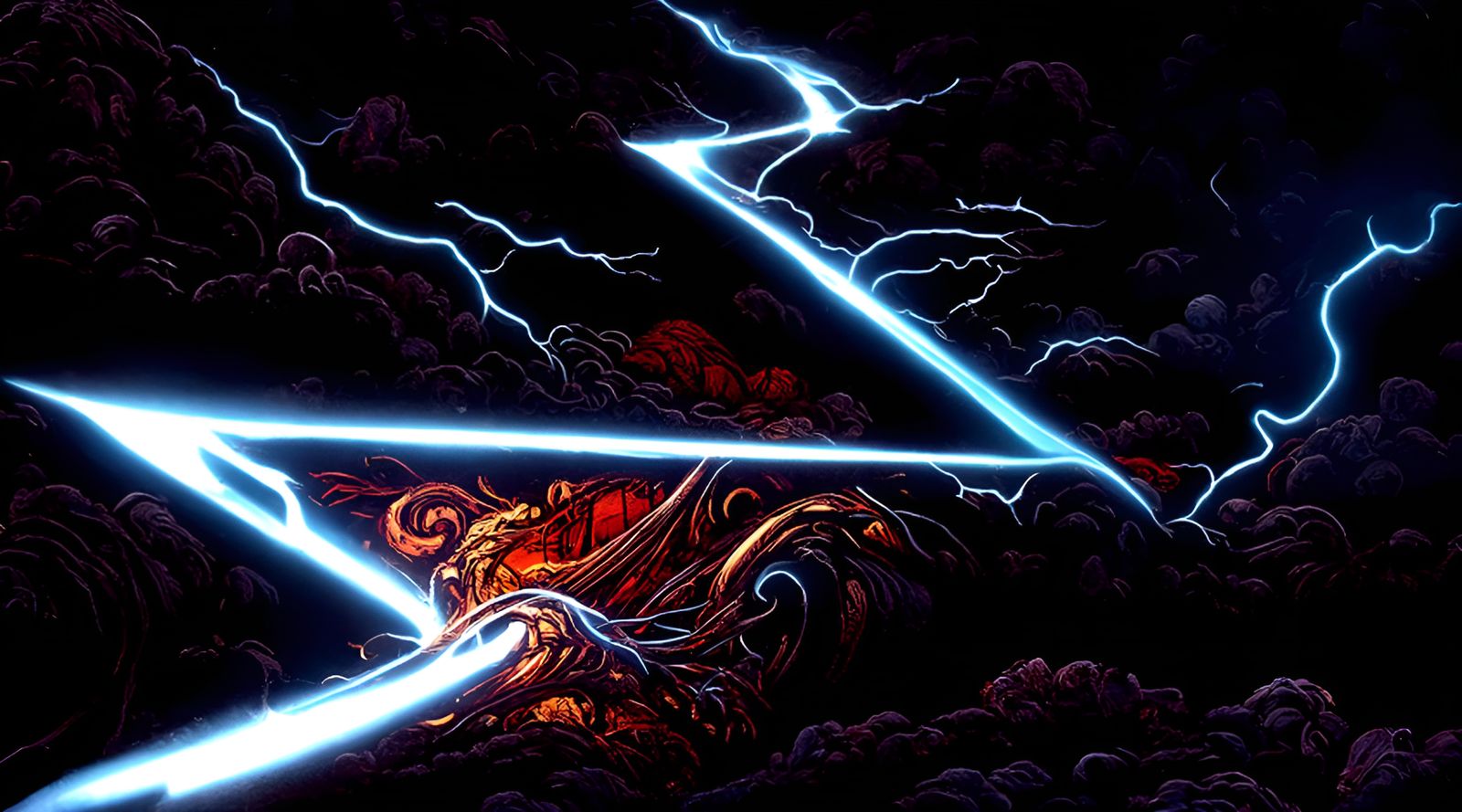 Epic Digital Art of Thunderclap and Flash