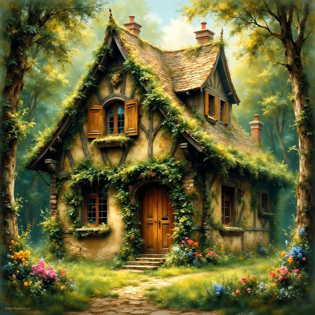 Charming Fairytale Cottage in Forest Setting
