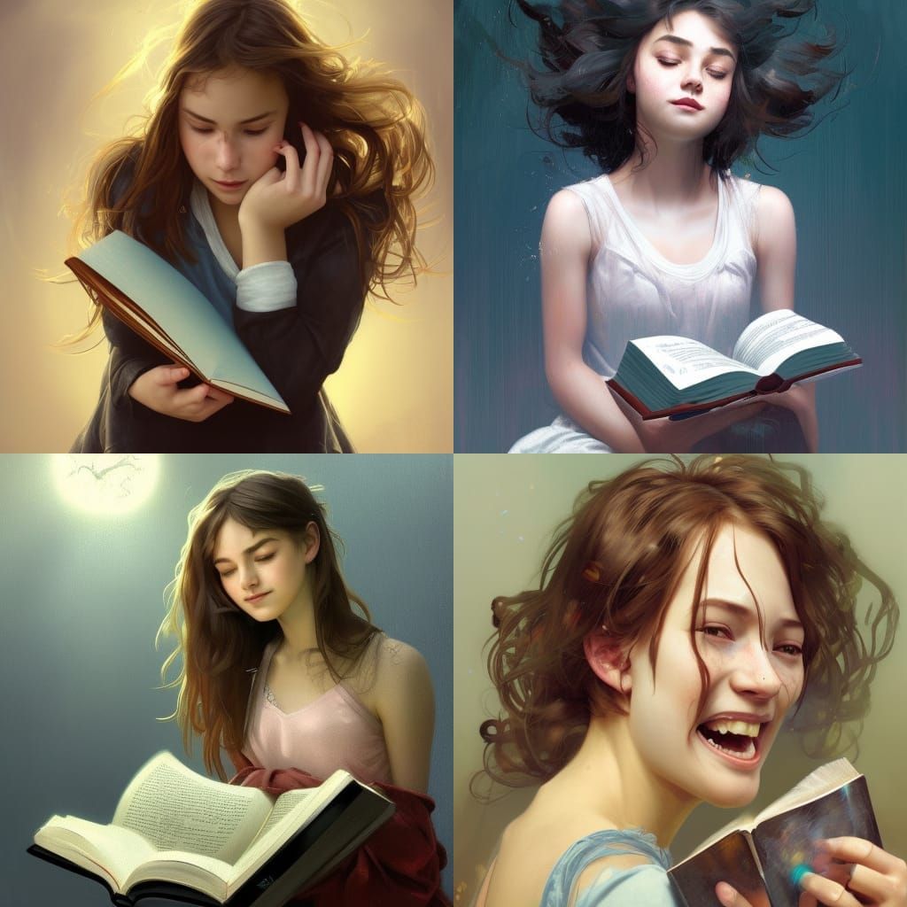 Smiling Student Portrait in Hyperdetailed Digital Art