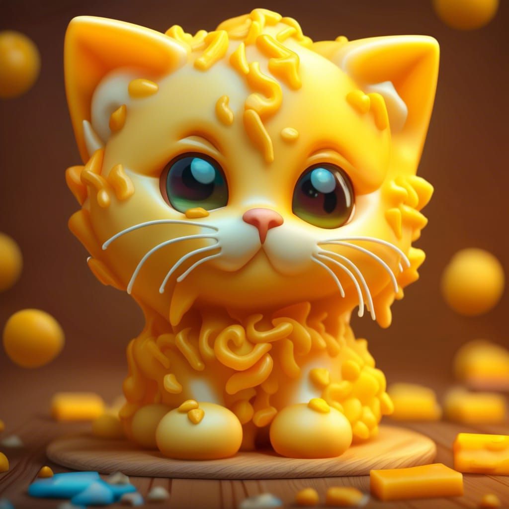 Adorable cheese cat