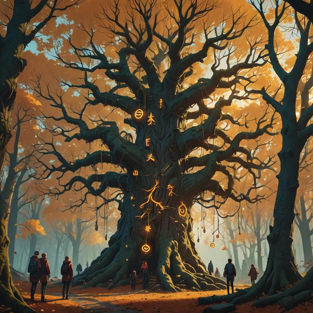 Mystical Family Tree Concept Art in Mystic Forest