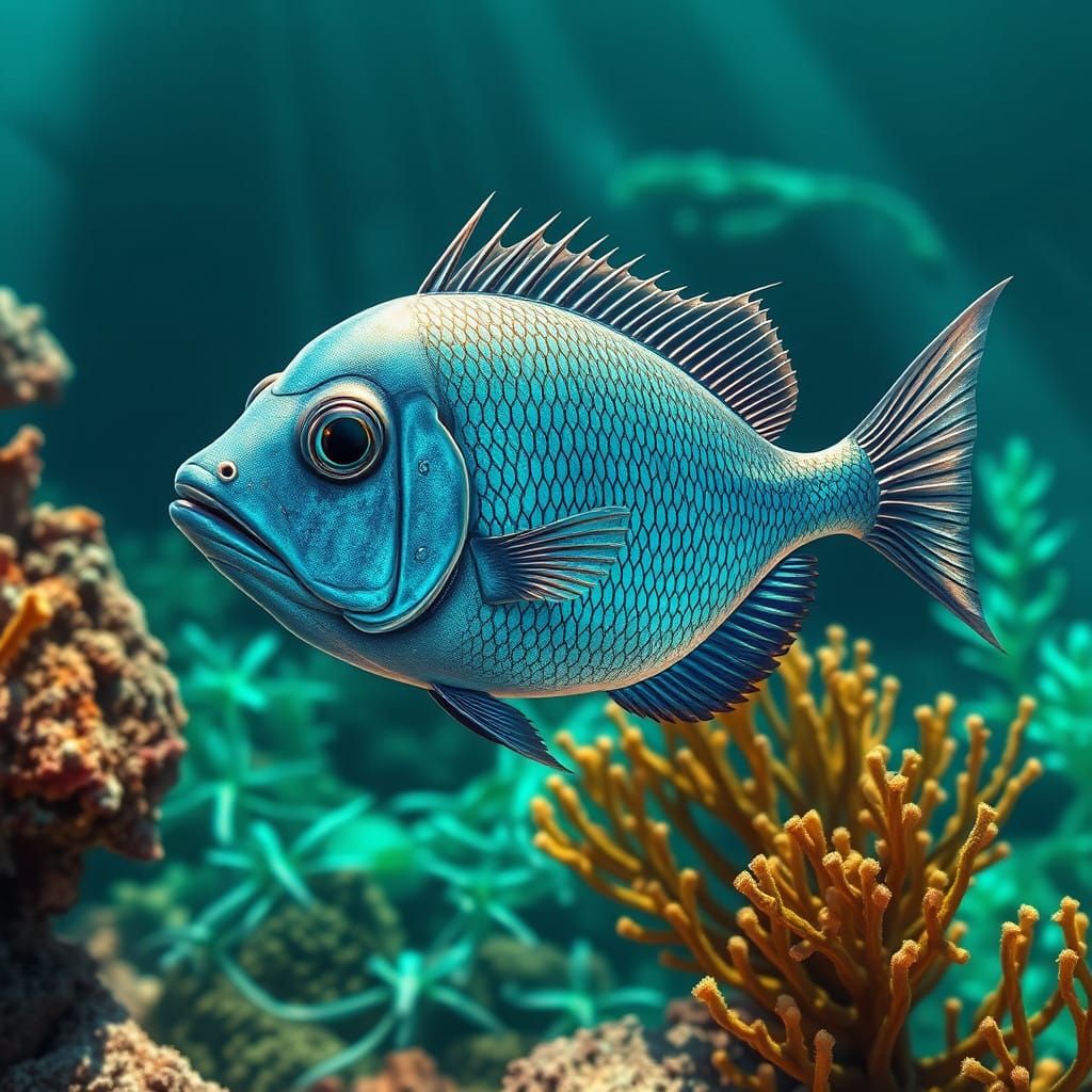 Vibrant Galjoen Fish in Turquoise Reef Waters