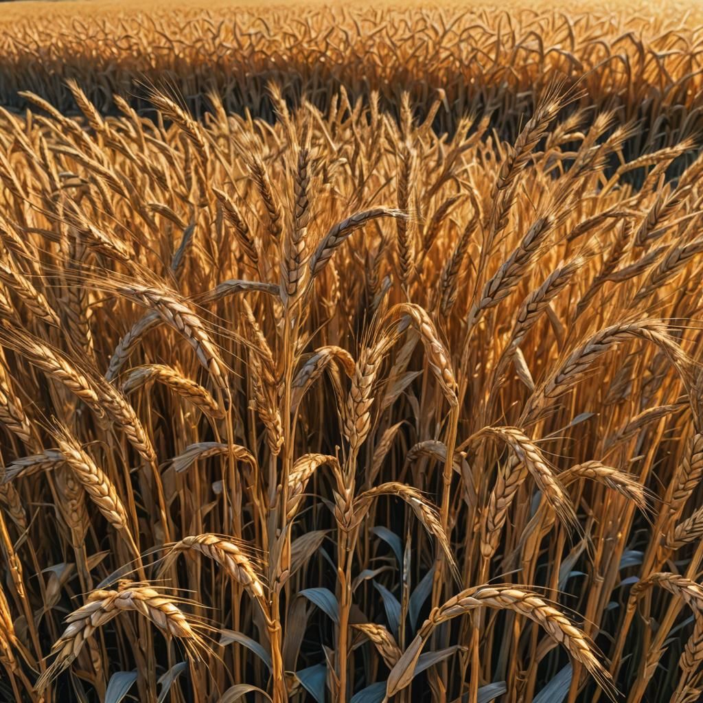 Golden Wheat Field at Harvest Time: Digital Art