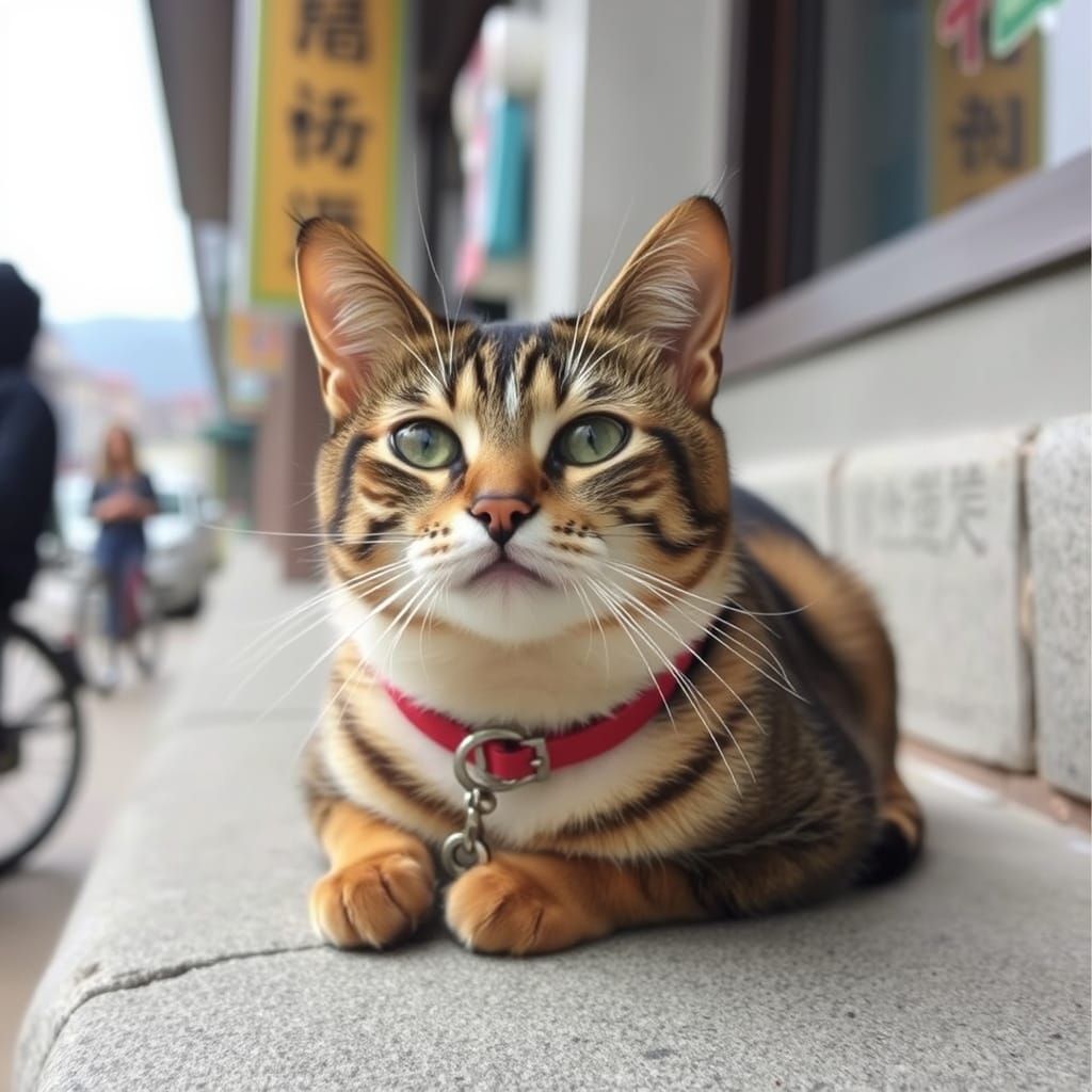 Cat on Holiday in Korea