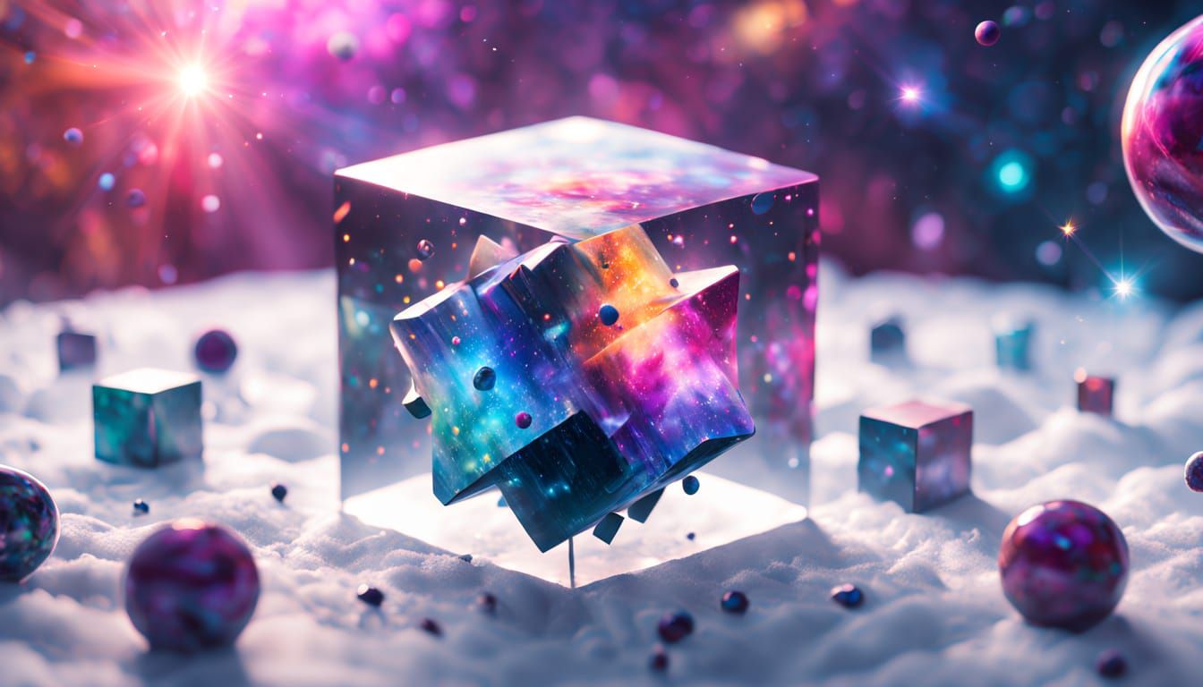 Stunning Cosmic Vortex in a Glass Cube