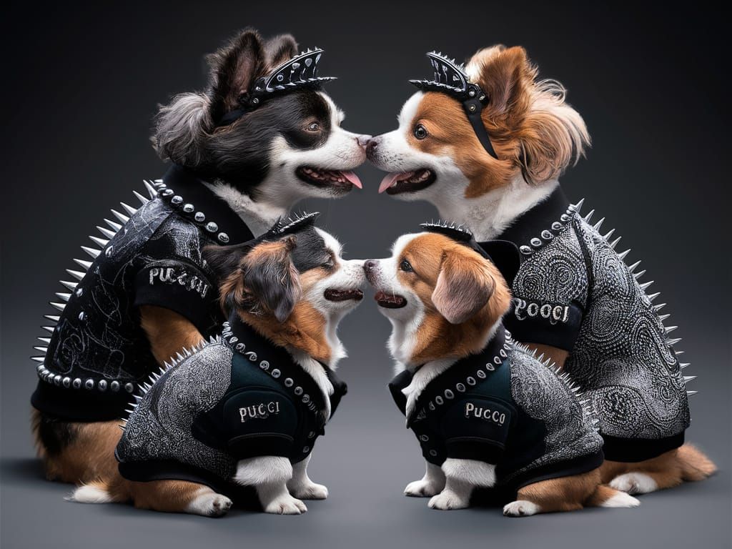 Pucci Pooches in Zentanglepunk Gothcore Style