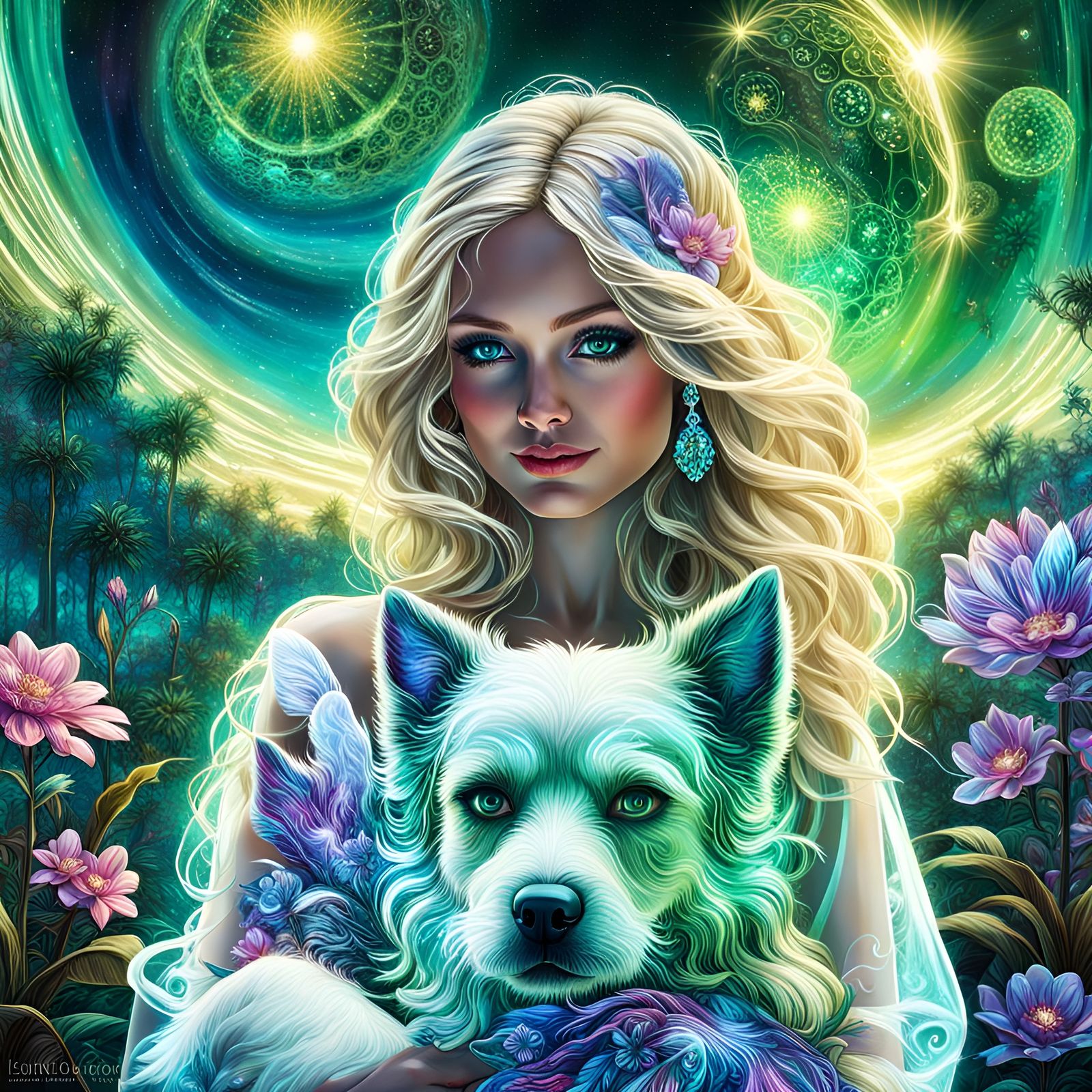 Girl with dog