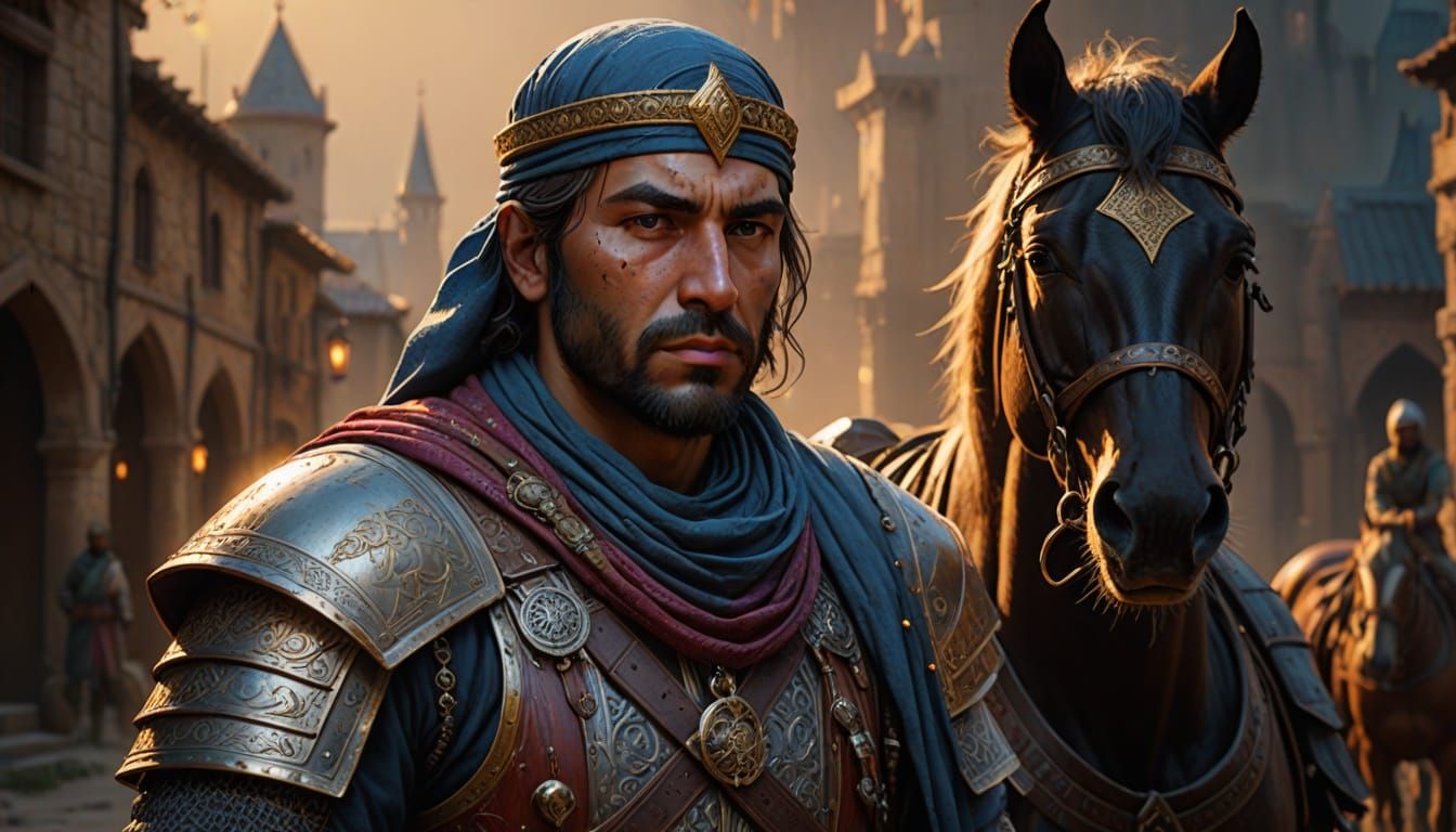 Worn-Out Warrior Prince as Muslim Traveler