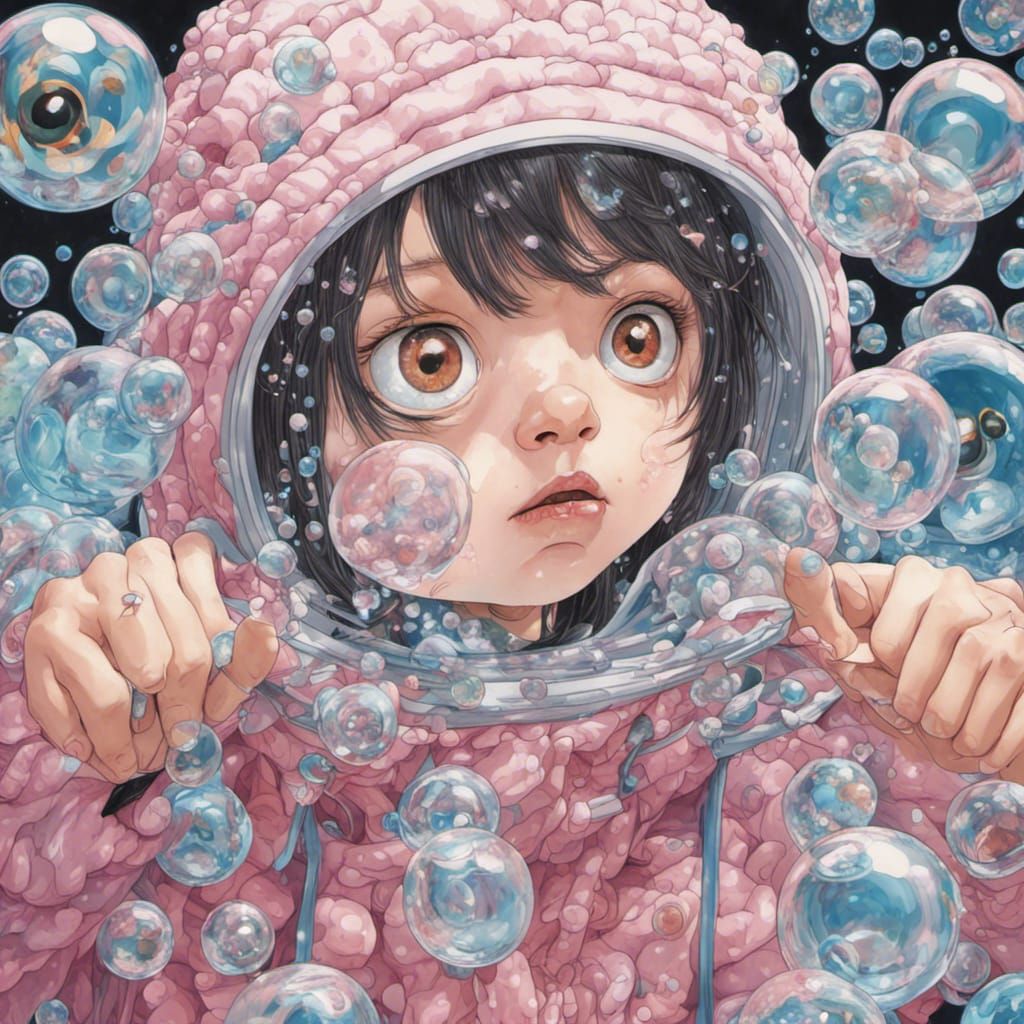 Hyper-Detailed Manga Image of Person Bursting Out