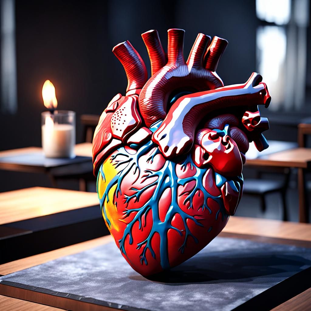 Hyperrealistic Anatomical Heart Rendered in Unreal Engine 5